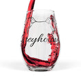Load image into Gallery viewer, Greyhound Ears Stemless Wine Glass