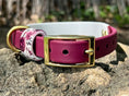 Load image into Gallery viewer, Cabernet Blossom Dog Collar