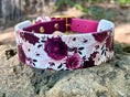 Load image into Gallery viewer, Cabernet Blossom Dog Collar