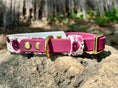 Load image into Gallery viewer, Cabernet Blossom Dog Collar