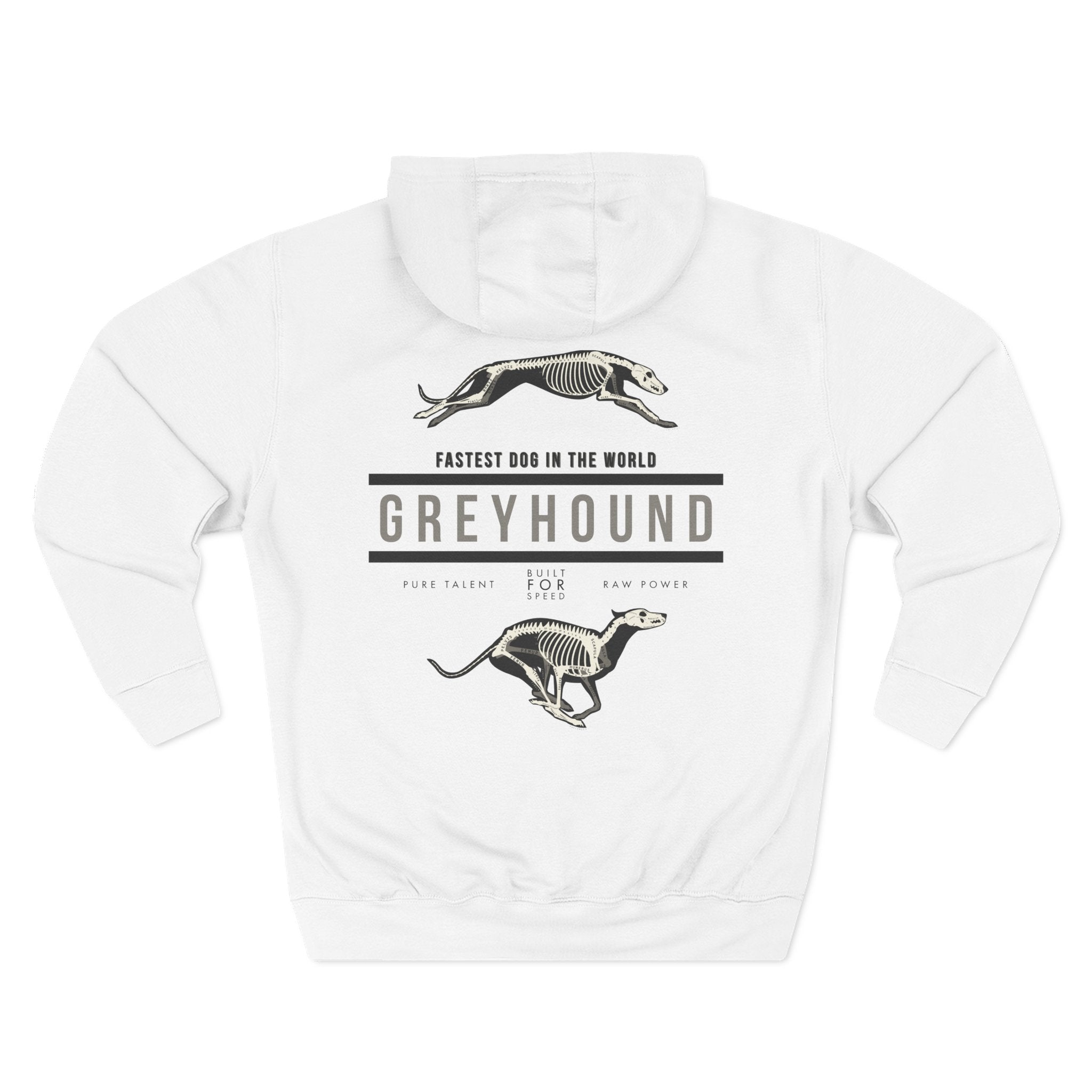 Greyhound Anatomy Fleece Hoodie, Multiple Colors