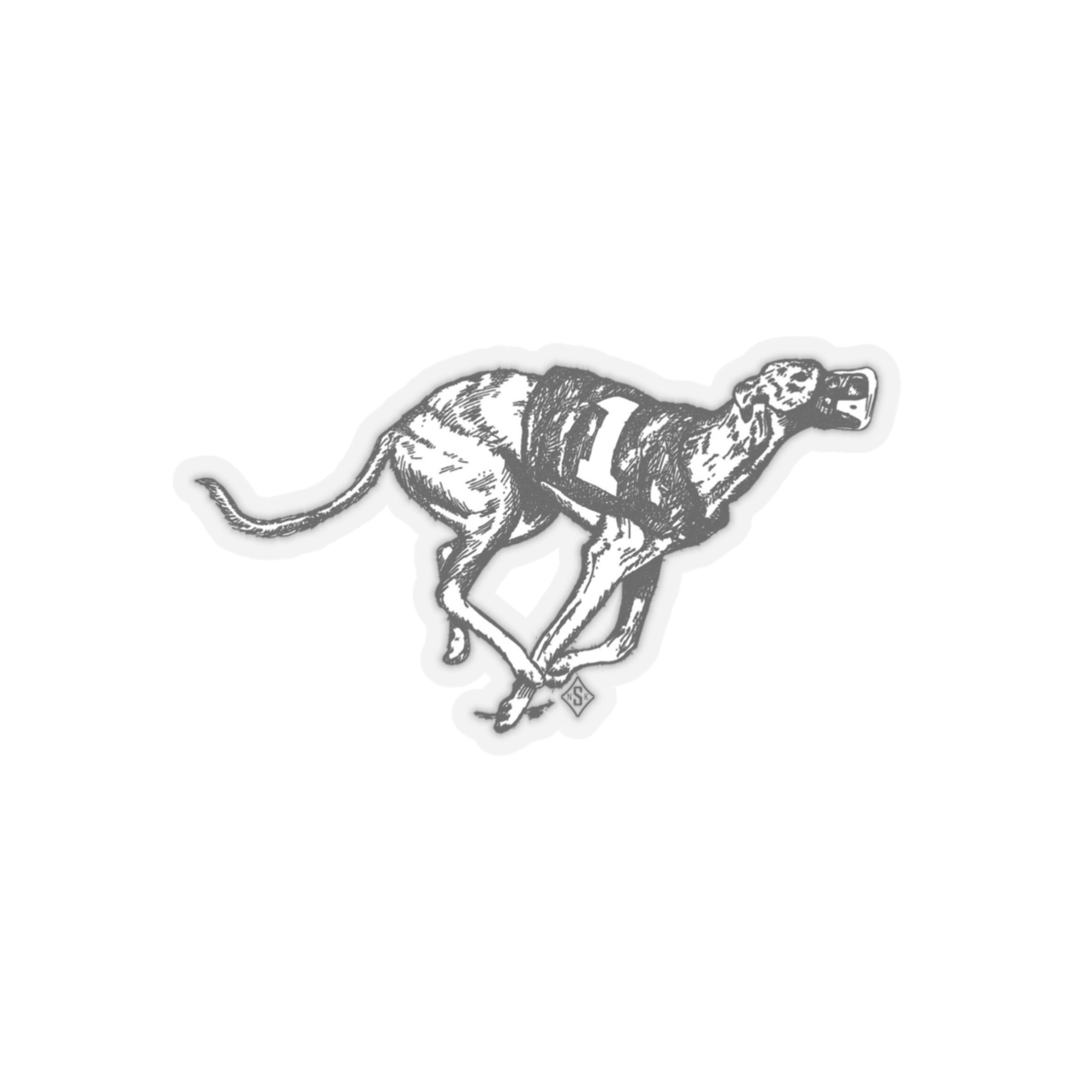 Greyhound Racer Sticker