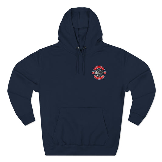 North Shore Fleece Hoodie- red & white