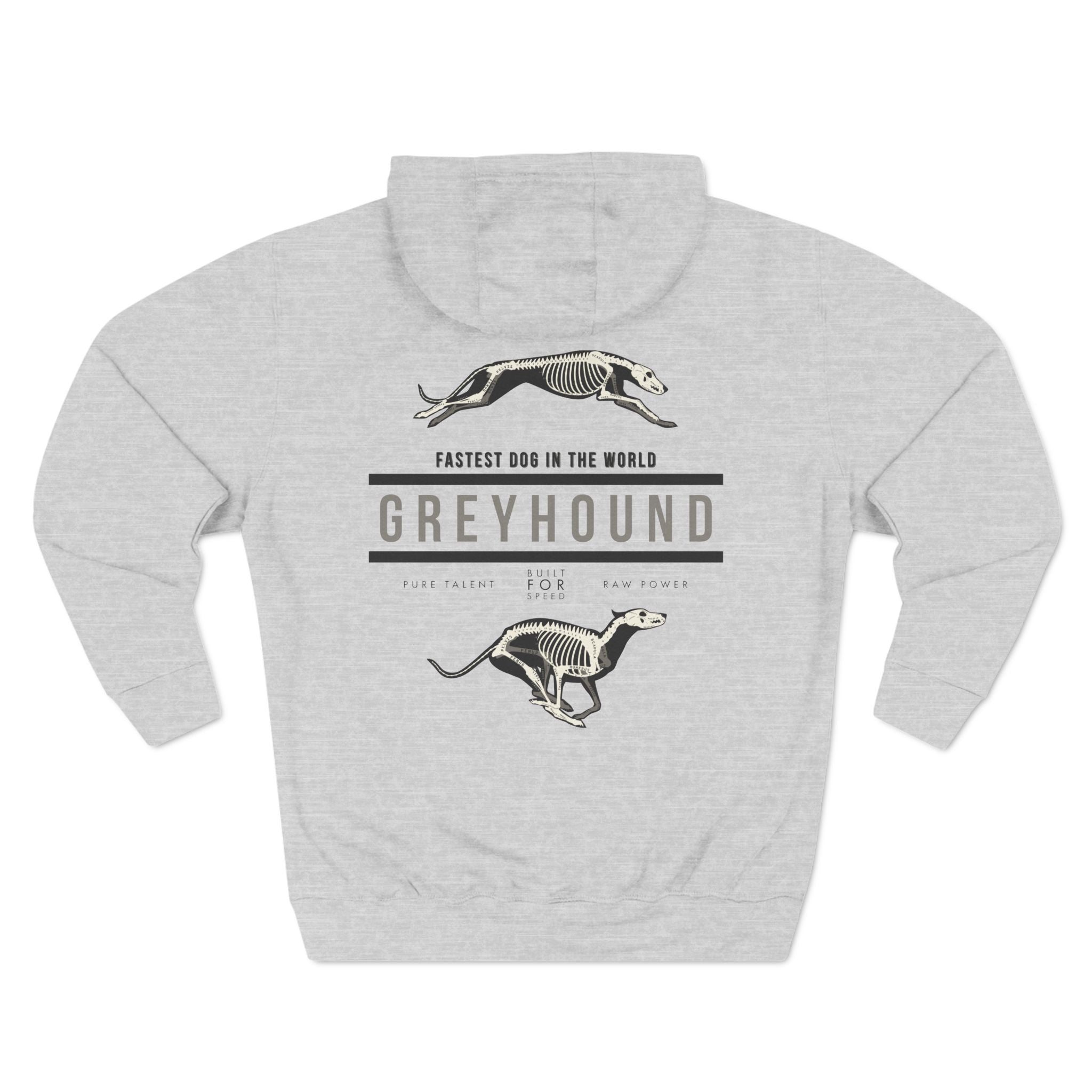 Greyhound Anatomy Fleece Hoodie, Multiple Colors