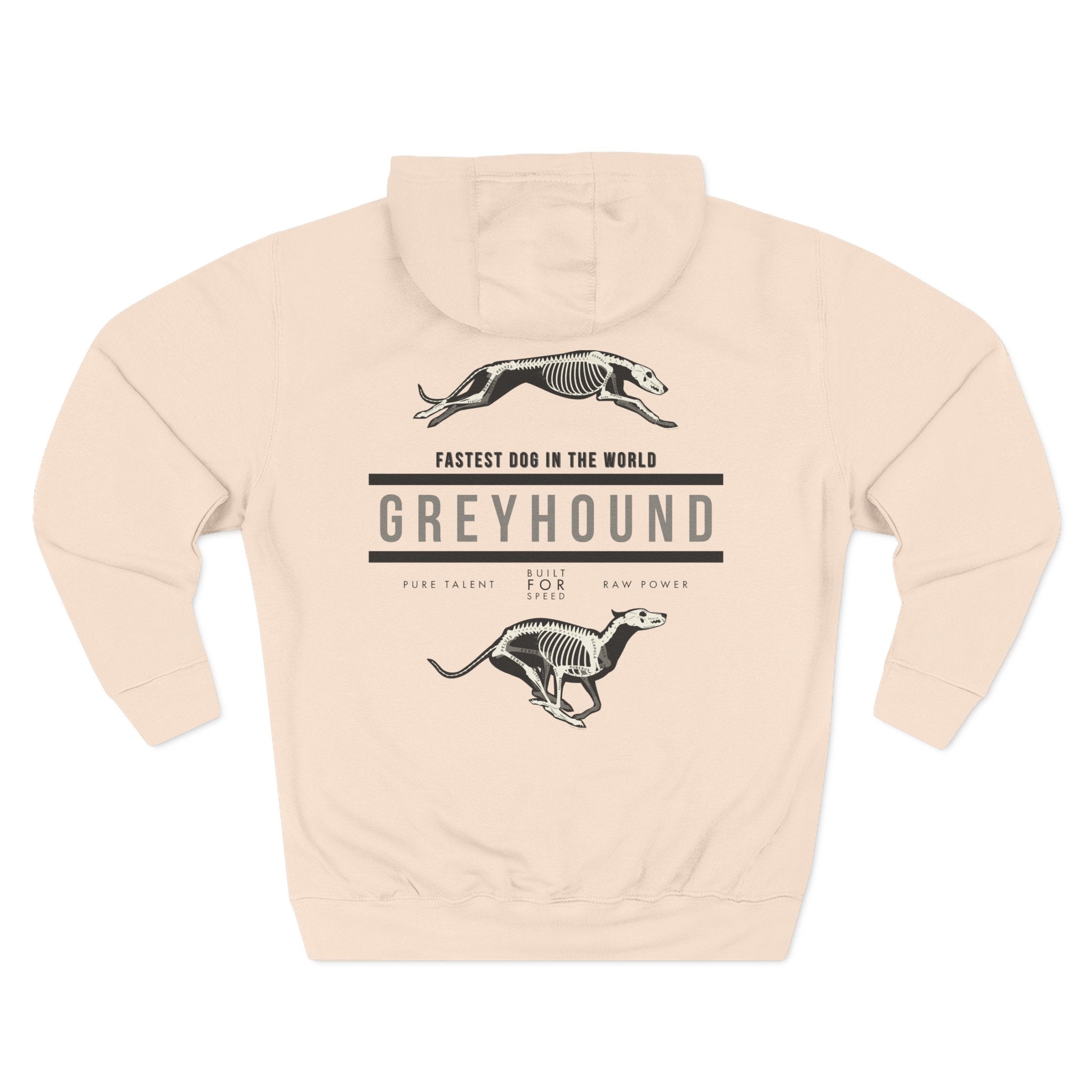 Greyhound Anatomy Fleece Hoodie, Multiple Colors