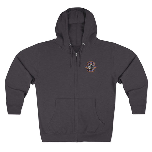 North Shore Zip Hoodie- Navy & Orange