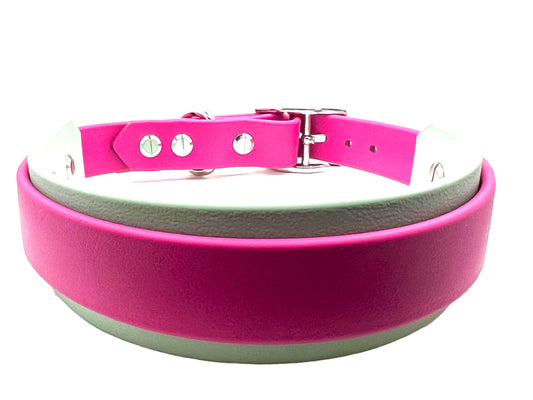 17 1/2-20" Magenta & Sage Green Collar