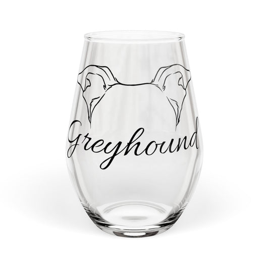 Greyhound Ears Stemless Wine Glass