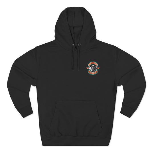 North Shore Fleece Hoodie- turquoise & rust