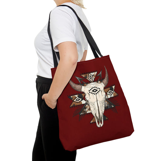 Western Aztec Skull Tote Bag