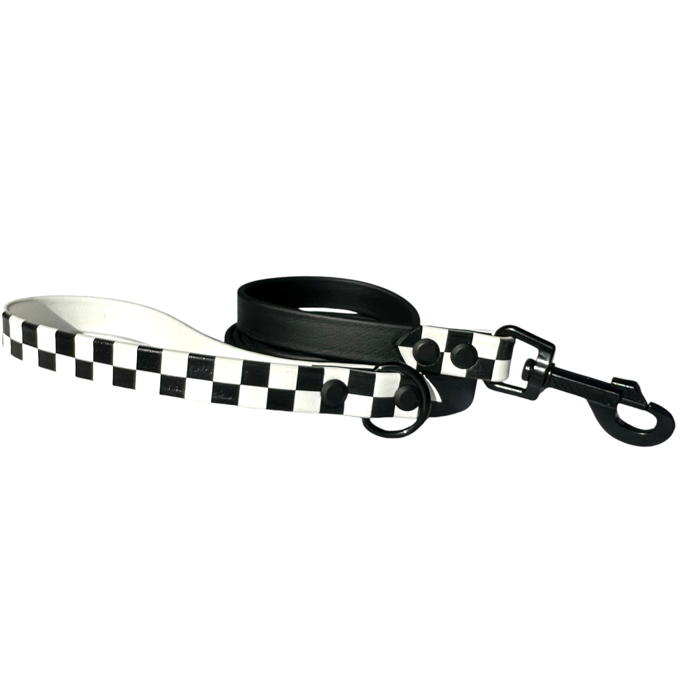 6' Checkered & Black Leash