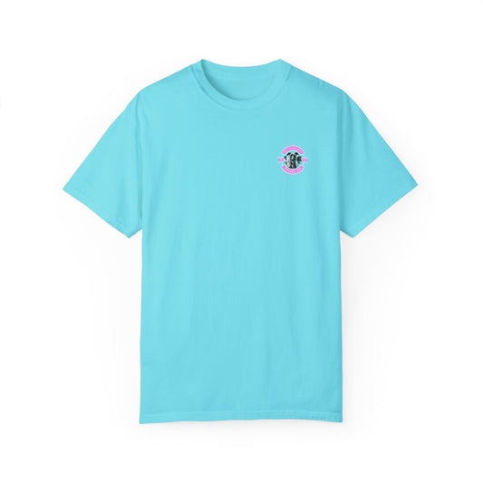 North Shore T-Shirt- pink & white