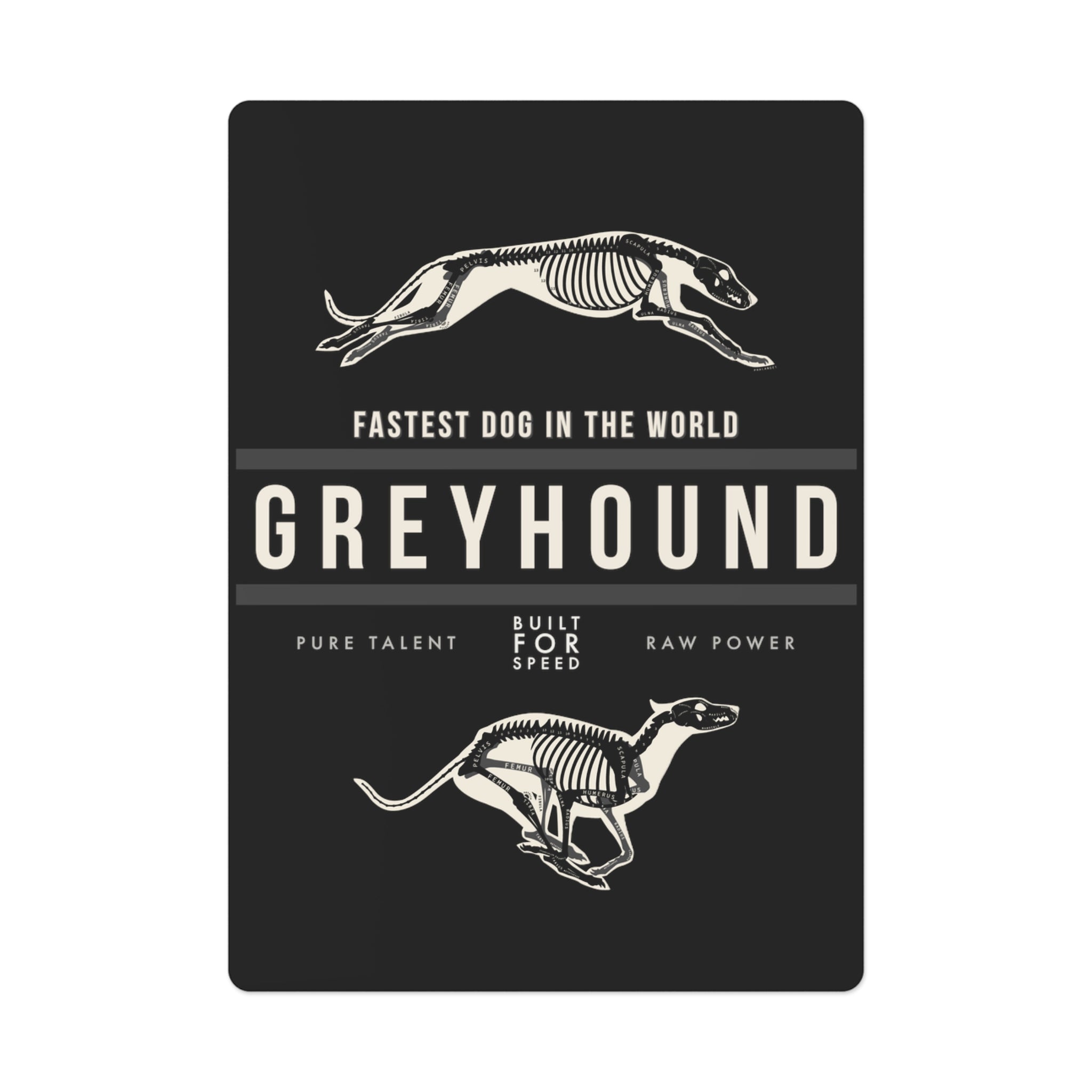 Greyhound Fastest Dog In The World Poker Cards