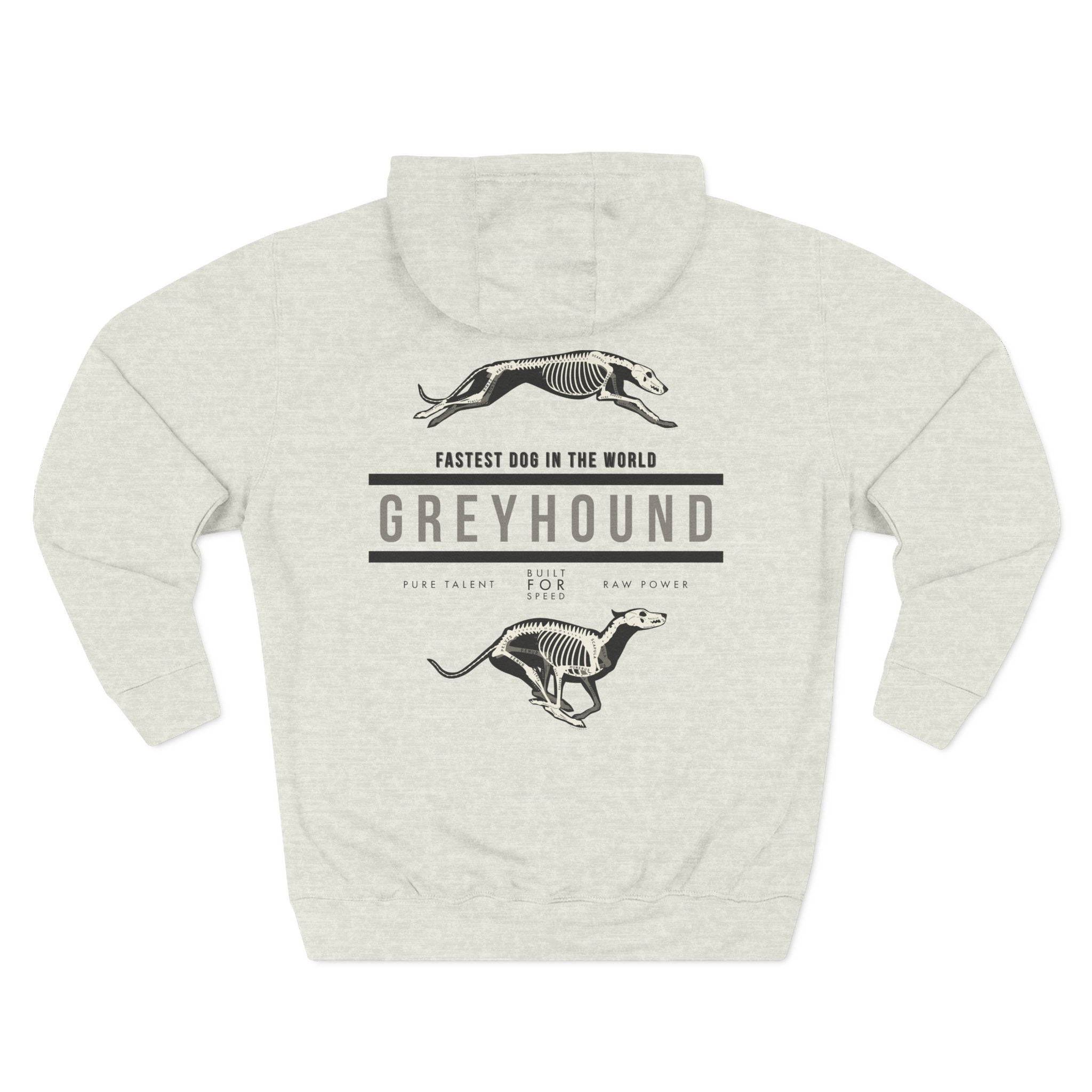 Greyhound Anatomy Fleece Hoodie, Multiple Colors