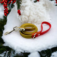 Load image into Gallery viewer, 6' Biothane Leash Gold, Red, & White
