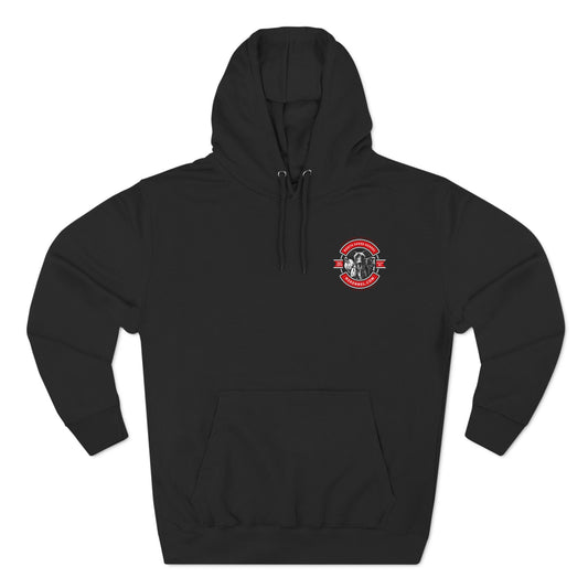 North Shore Fleece Hoodie- red & white