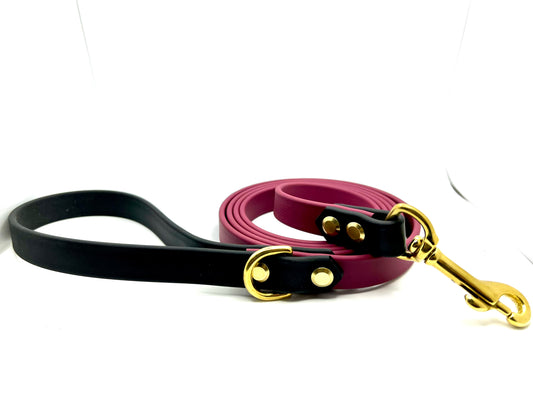 6' Biothane Leash Wine & Black