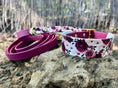 Load image into Gallery viewer, Cabernet Blossom Dog Collar
