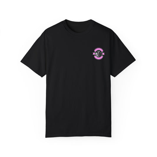 North Shore T-Shirt- pink & white