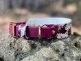 Load image into Gallery viewer, Cabernet Blossom Dog Collar
