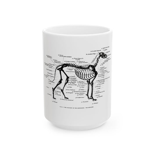 Greyhound Anatomy Ceramic Mug  15oz