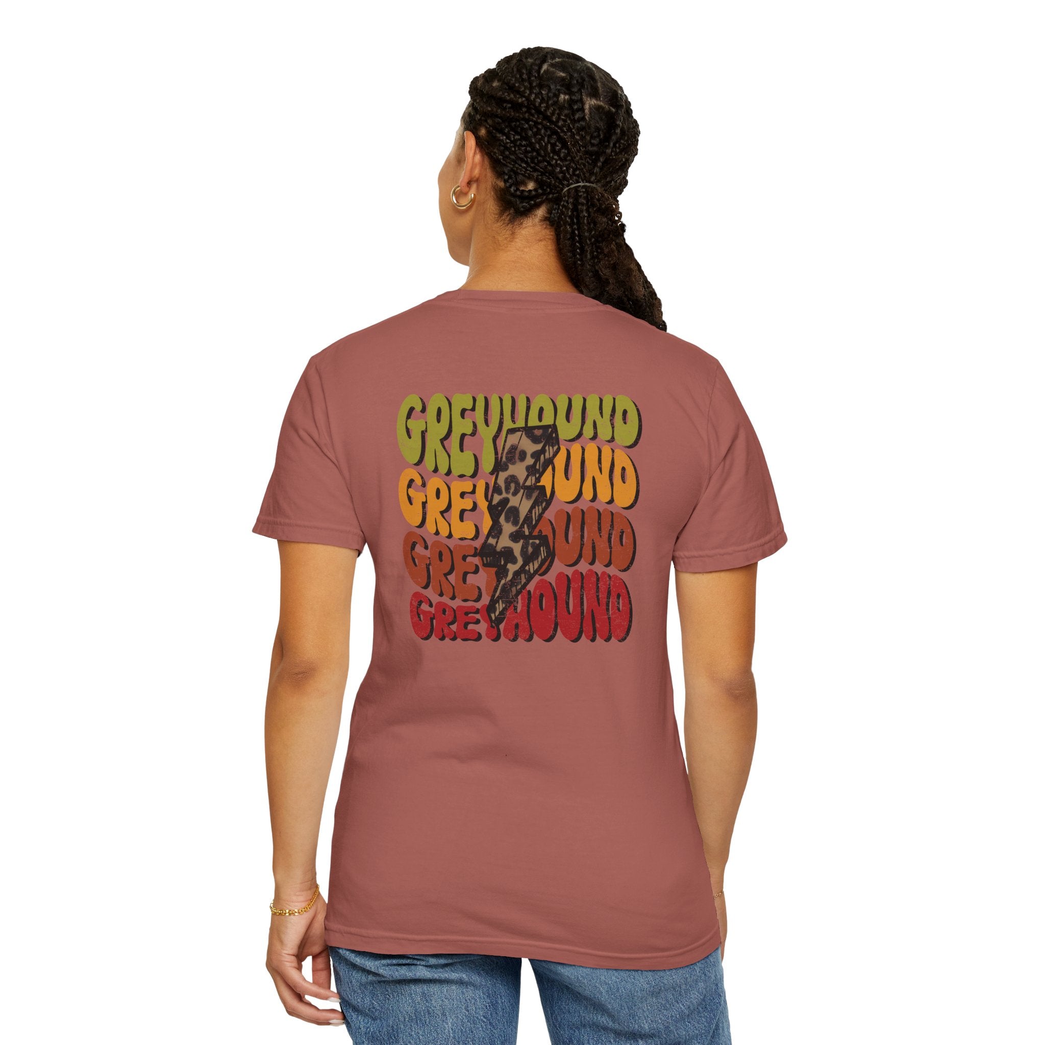 Greyhound Leopard Lightning T-shirt