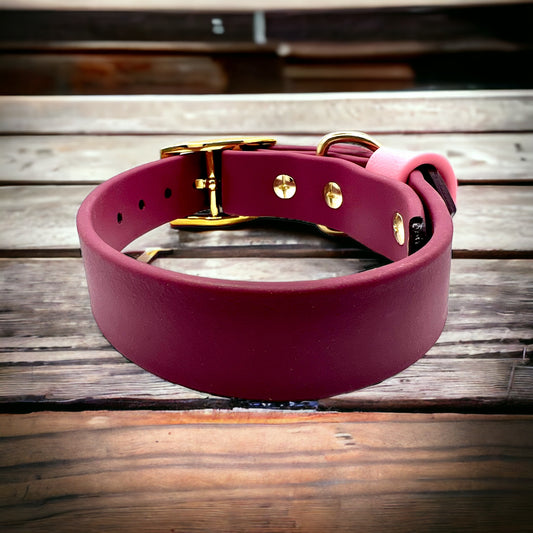 10-13 1/4" Wine & Pastel Pink Collar