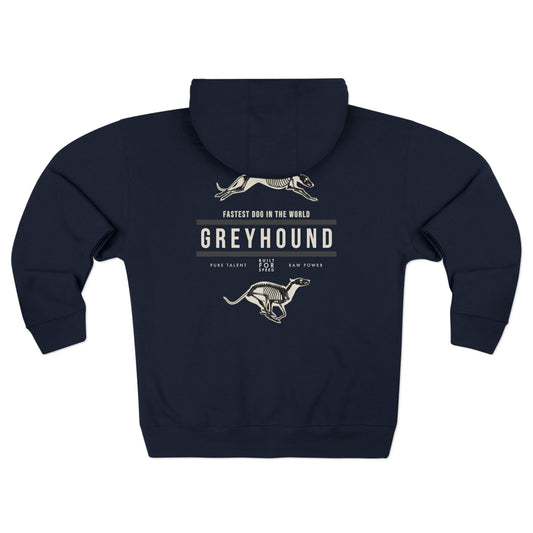 Greyhound Anatomy Full Zip Hoodie
