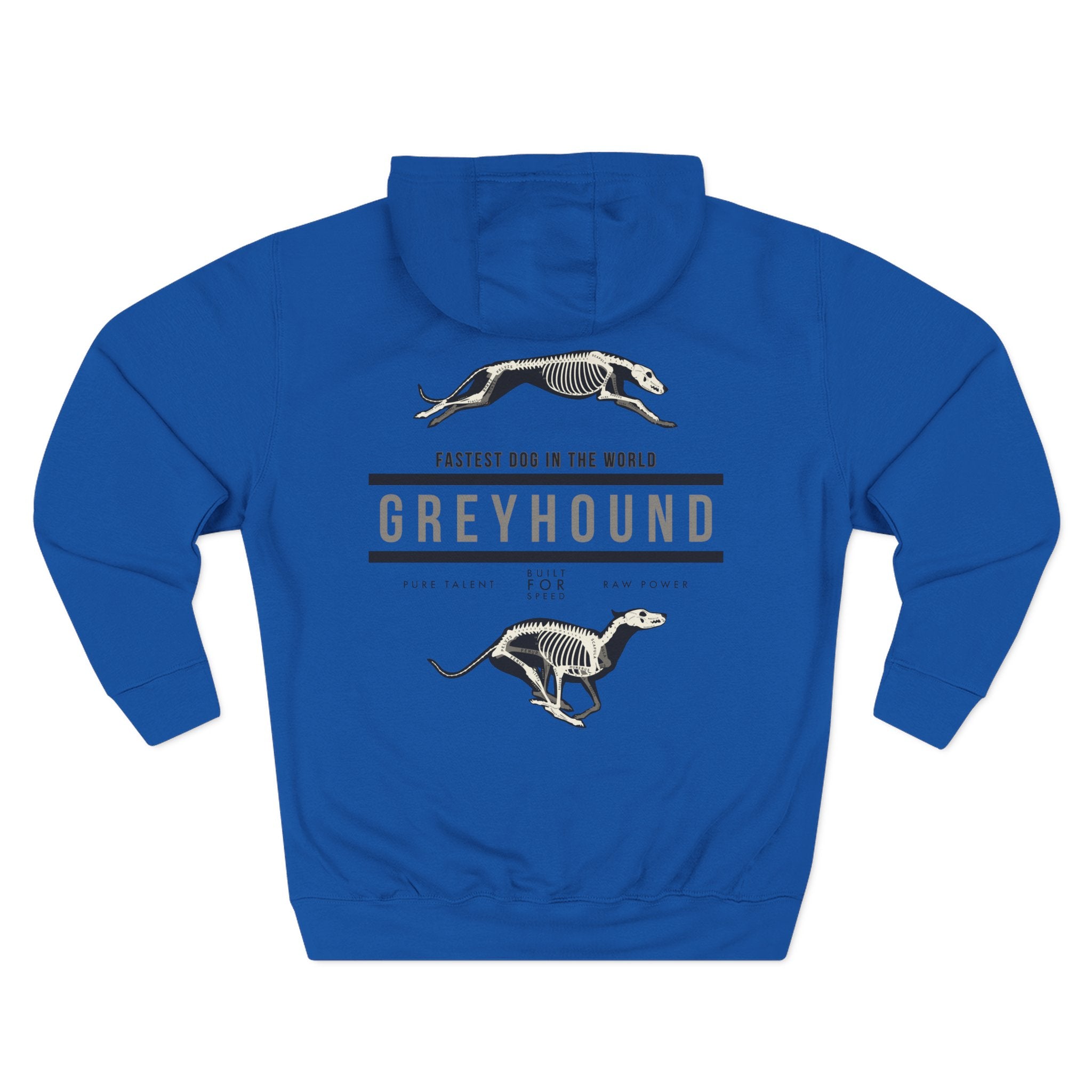 Greyhound Anatomy Fleece Hoodie, Multiple Colors