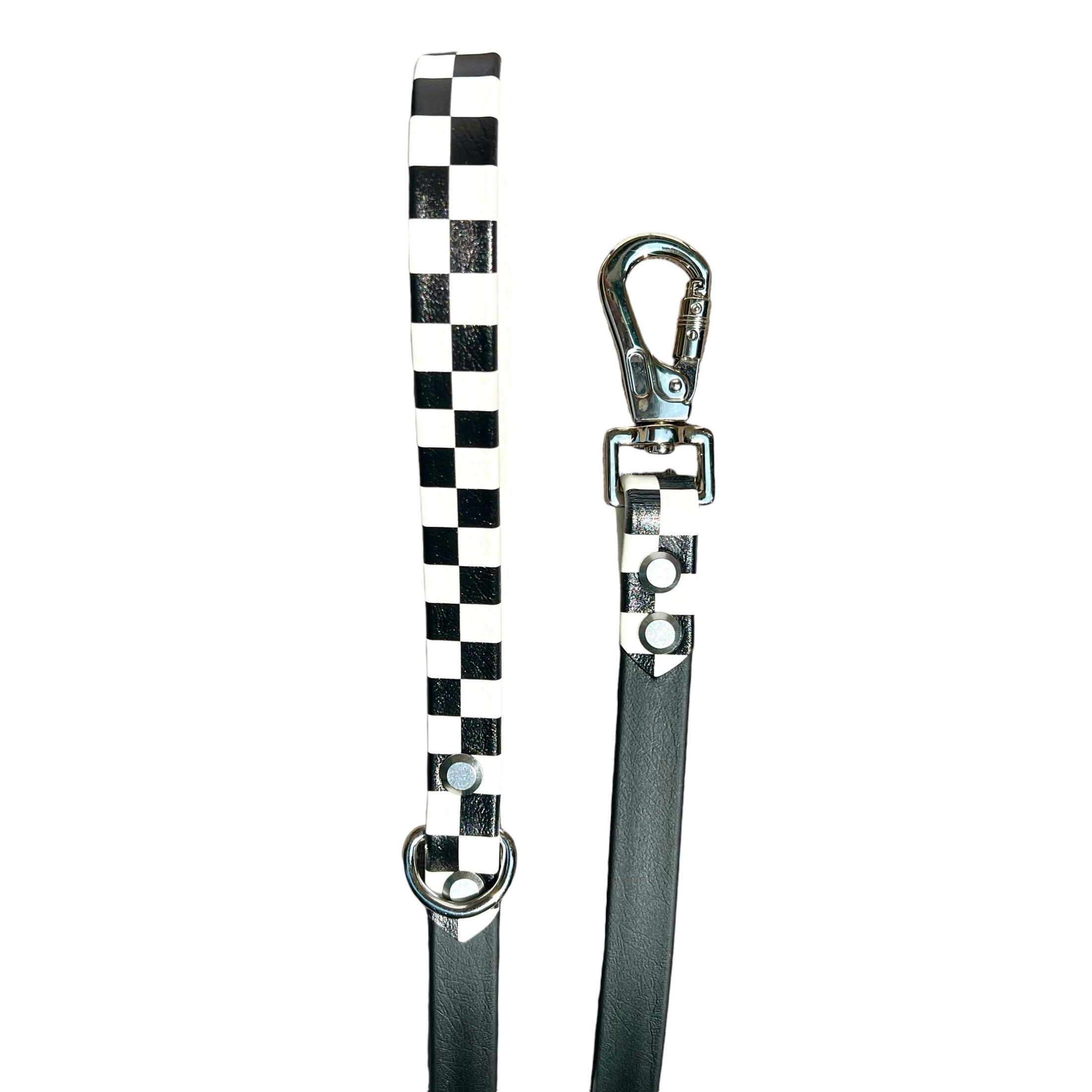 6' Checkered & Black Leash