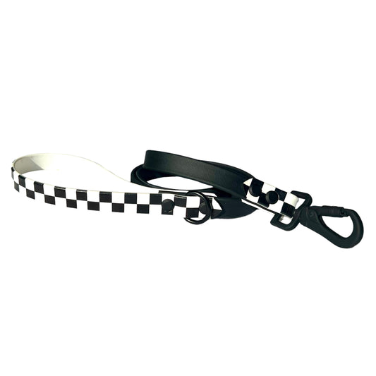 4' Checkered & Black Leash