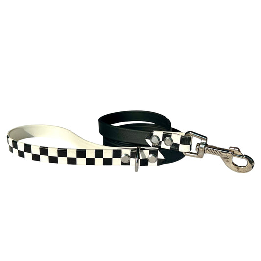 6' Checkered & Black Leash