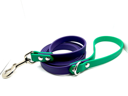 6' Biothane Leash Violet & Emerald Green