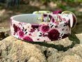 Load image into Gallery viewer, Cabernet Blossom Dog Collar
