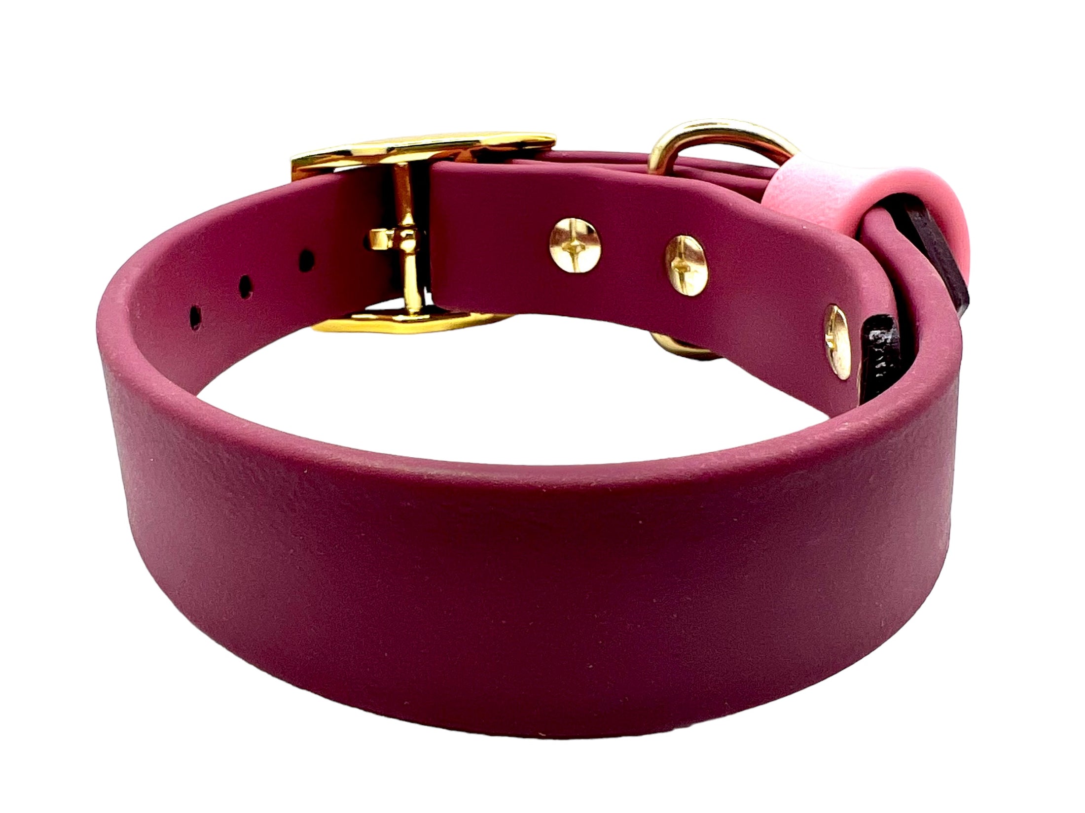 10-13 1/4" Wine & Pastel Pink Collar