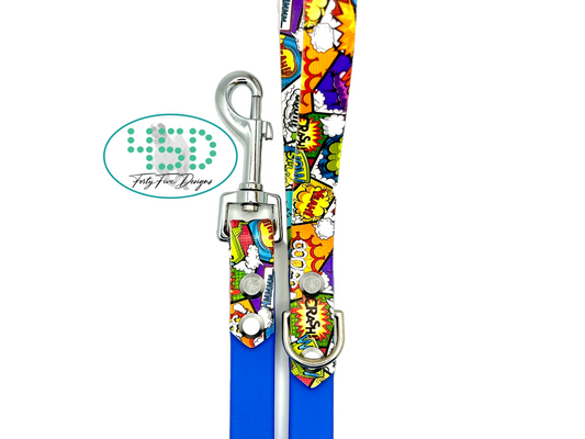 6' Biothane Comic Strip Leash