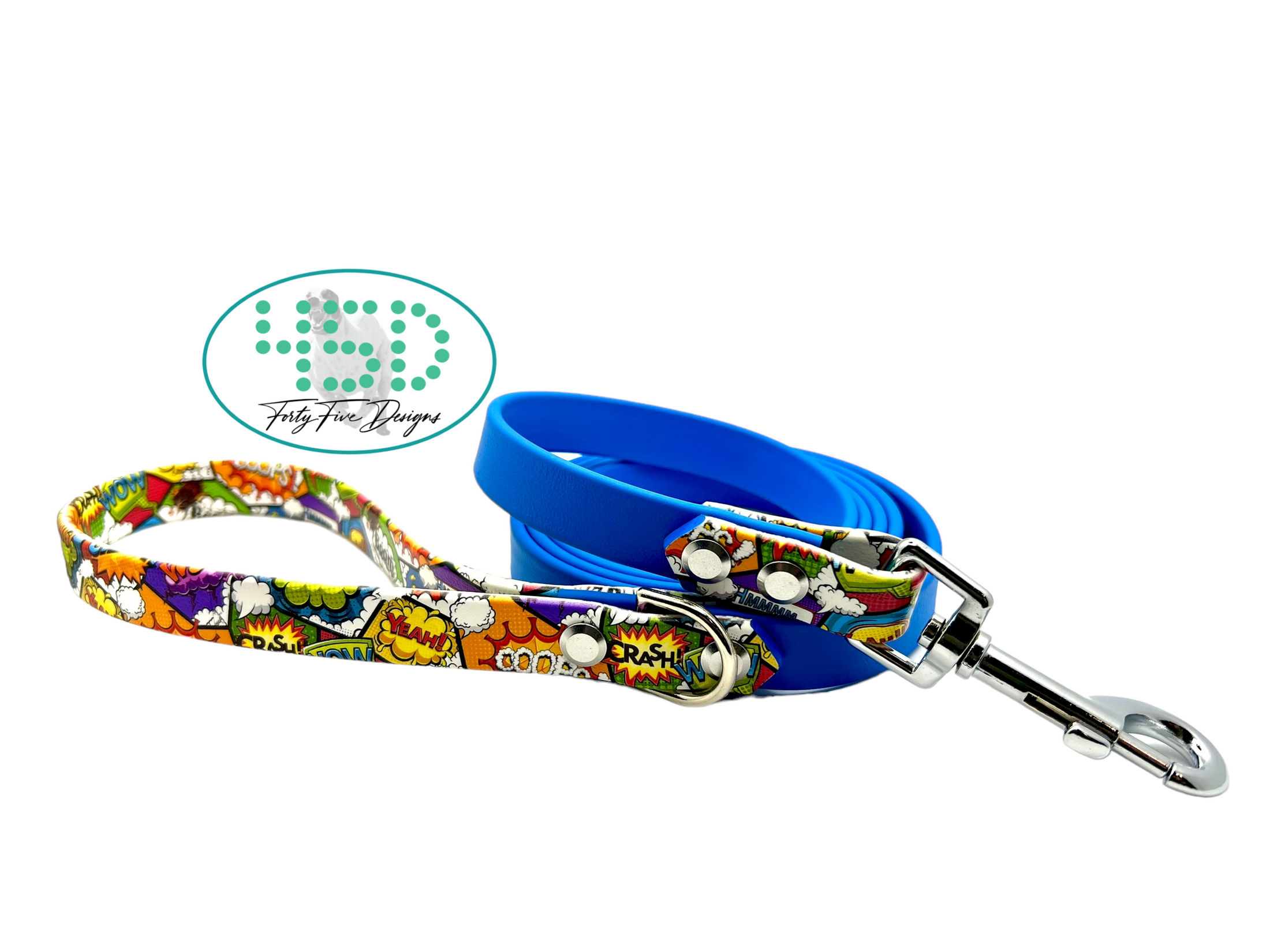 6' Biothane Comic Strip Leash