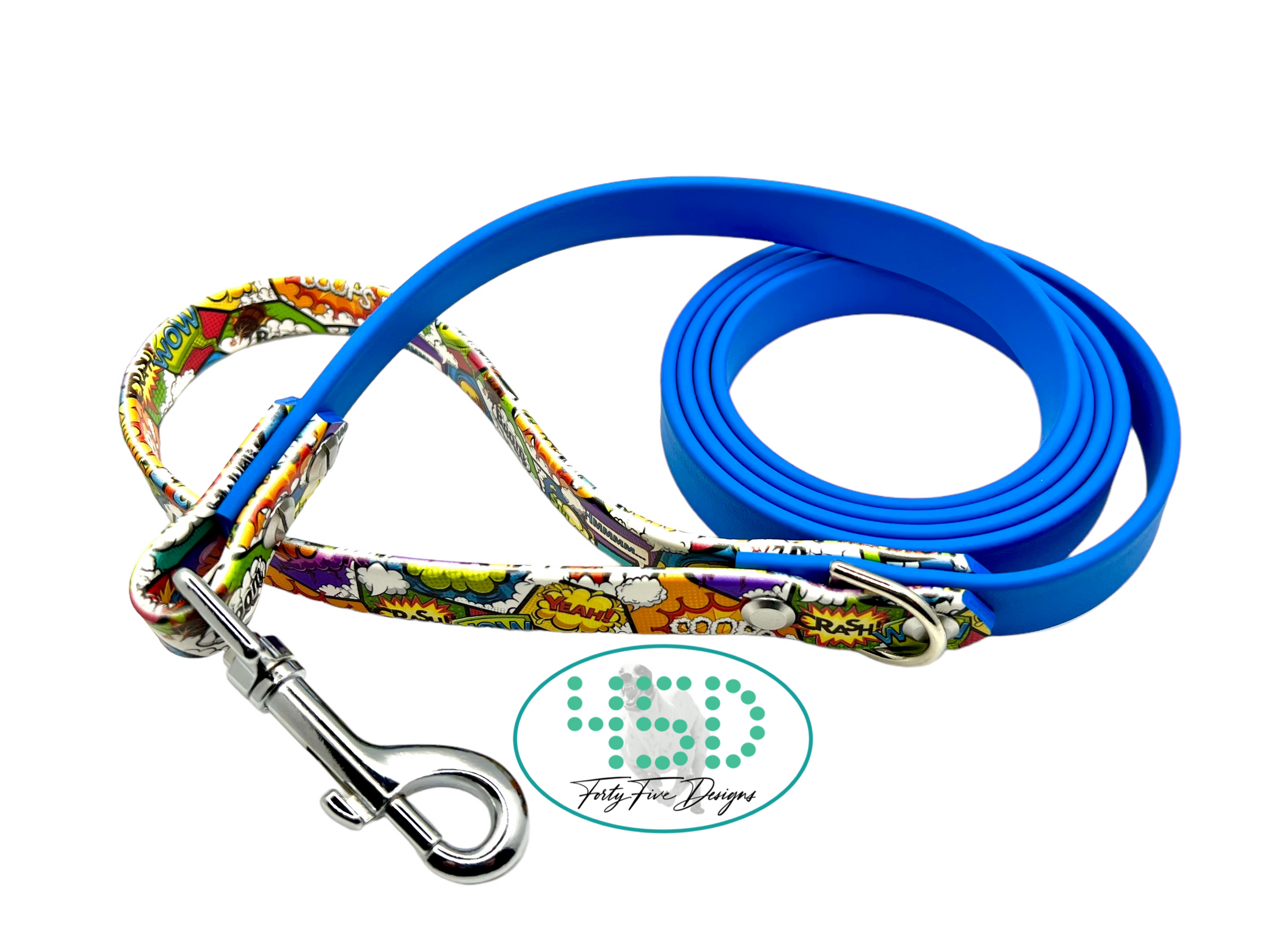 6' Biothane Comic Strip Leash