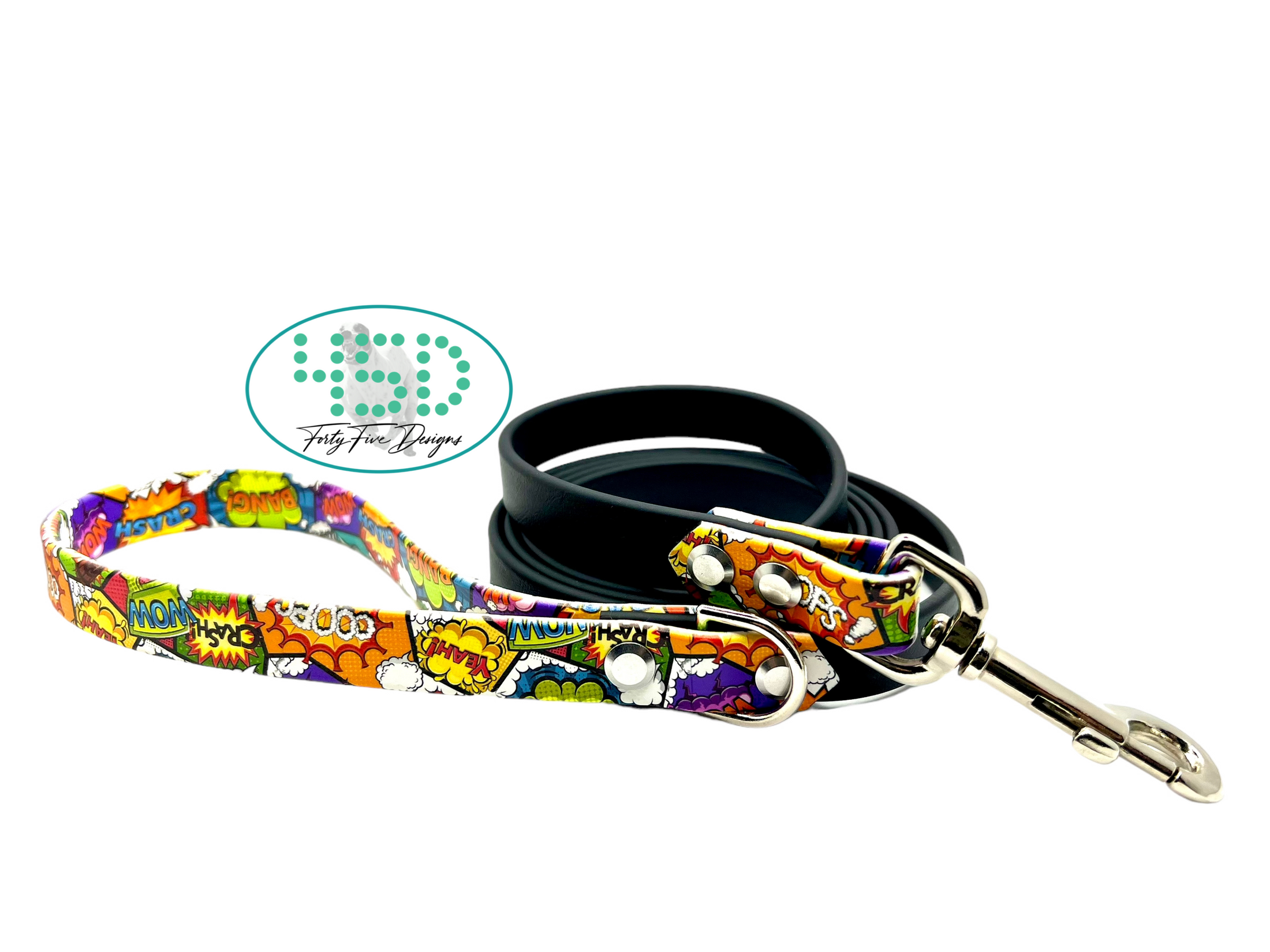 6' Biothane Comic Strip Leash