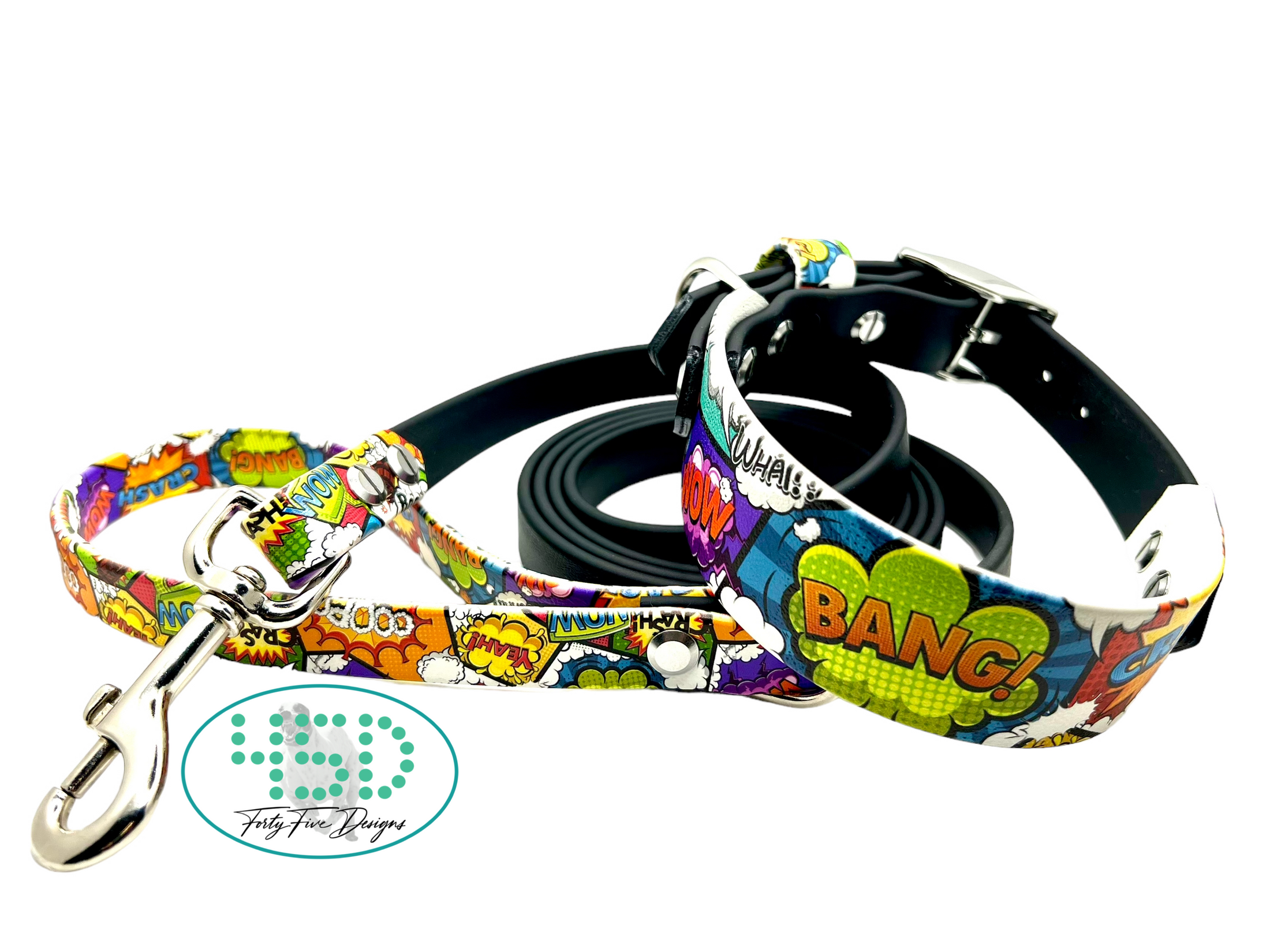 6' Biothane Comic Strip Leash