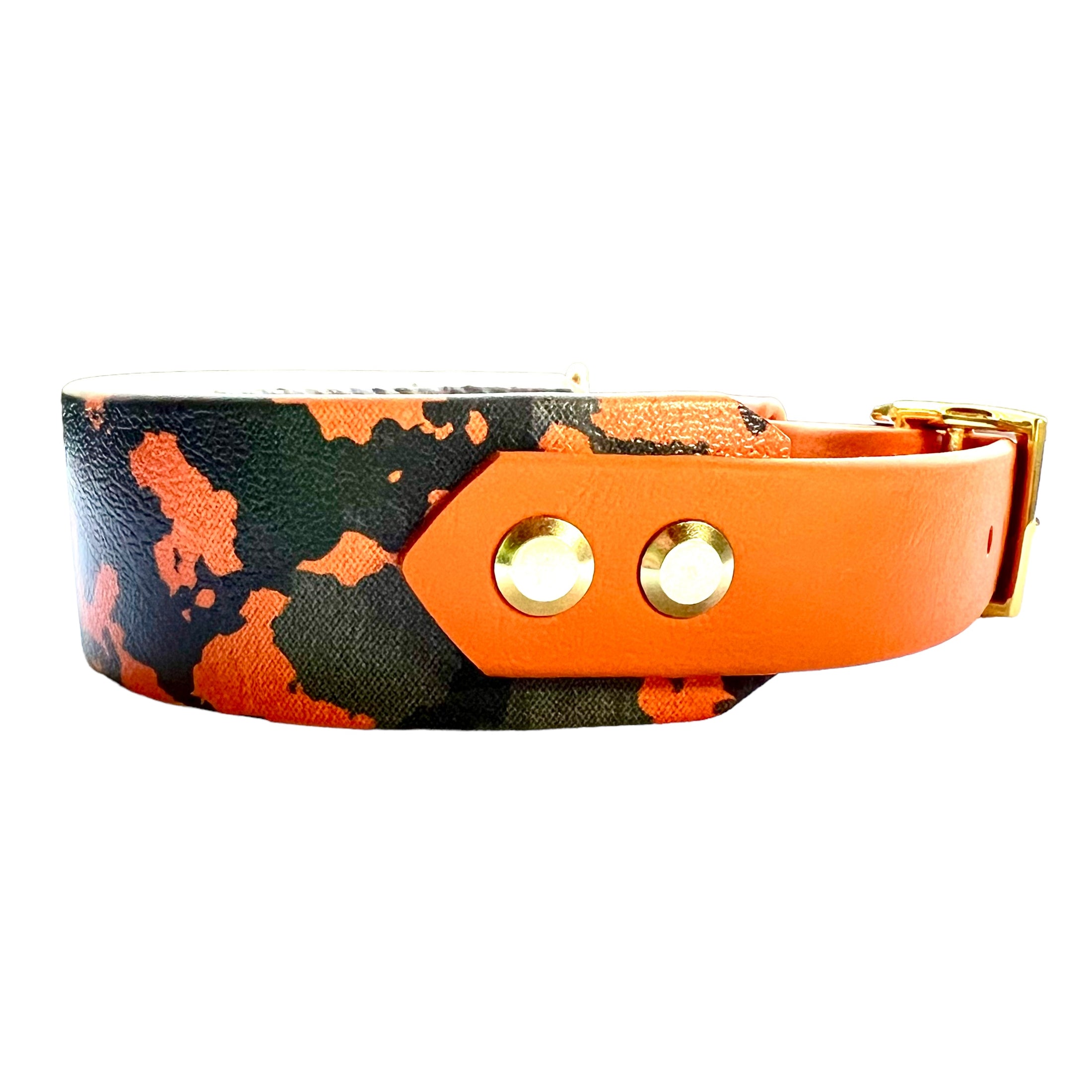 12.5-15" Orange Camouflage Collar