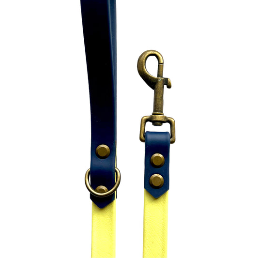 6' Pastel Yellow & Navy Leash