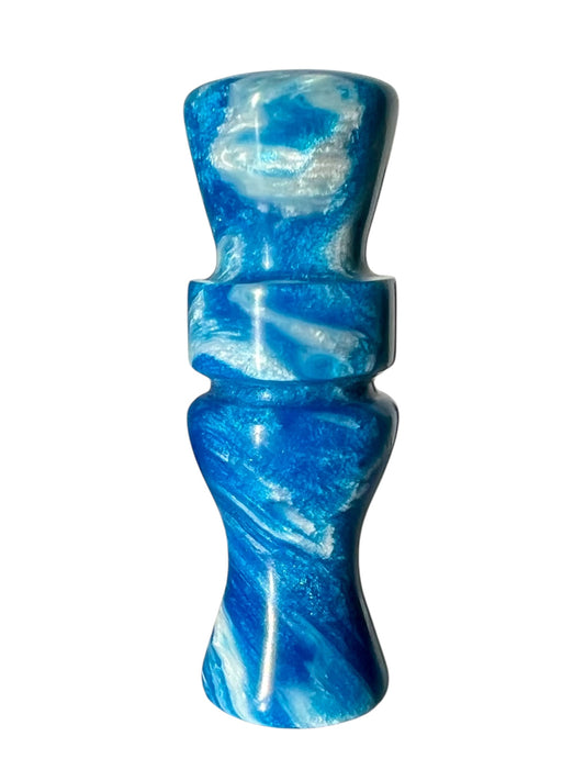 Blue & White Metallic Mini Call